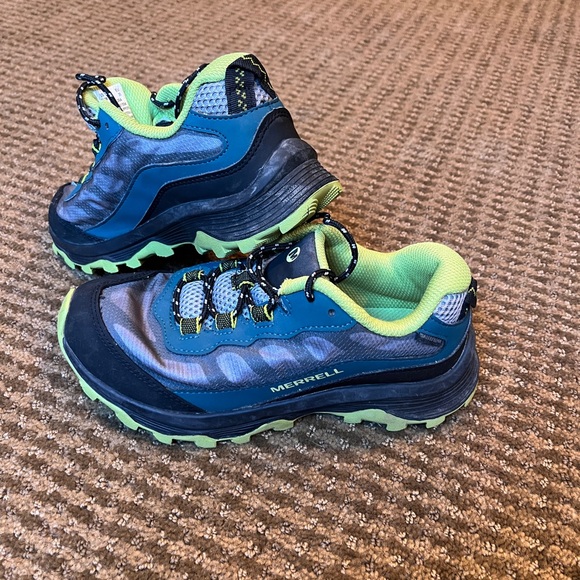🩶Merrell Moab Speed Low Hiking Shoes. Kids size 4. Waterproof. EUC! 🩶 - Picture 1 of 9